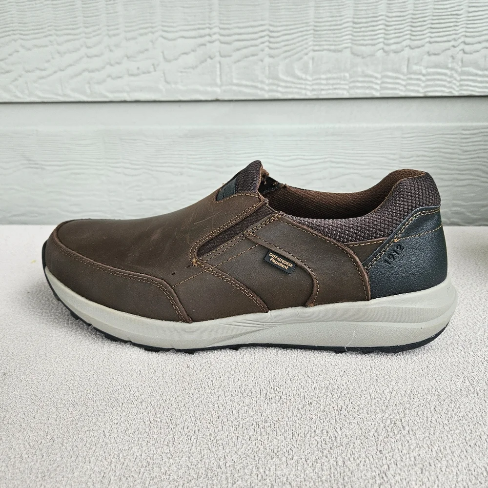 Nunn Bush Excursion Slip-On Brown Leather Sneaker Loafer Bloom Men SZ 11.5 M